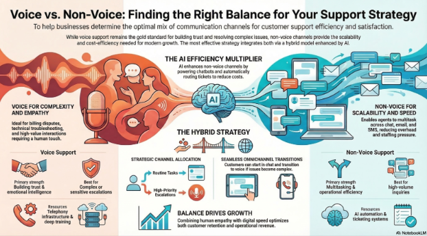 Focus Services Non-Voice vs Voice Call Center Outsourcing Support